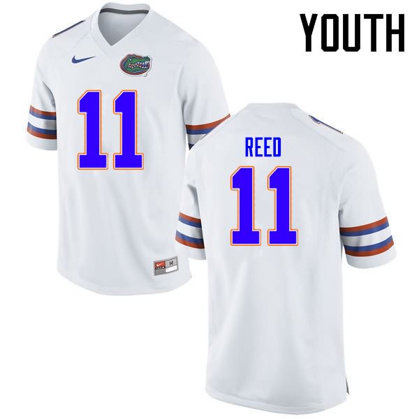 NCAA Florida Gators Jordan Reed Youth #11 Nike White Stitched Authentic College Football Jersey WUG2464EE